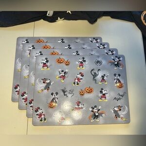 Pottery Barn Kids Halloween Mickey Mouse Placemats - Gray and Orange